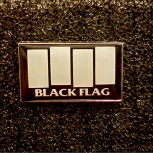 Black Flag Logo Enamel Metal Pin *Rare*